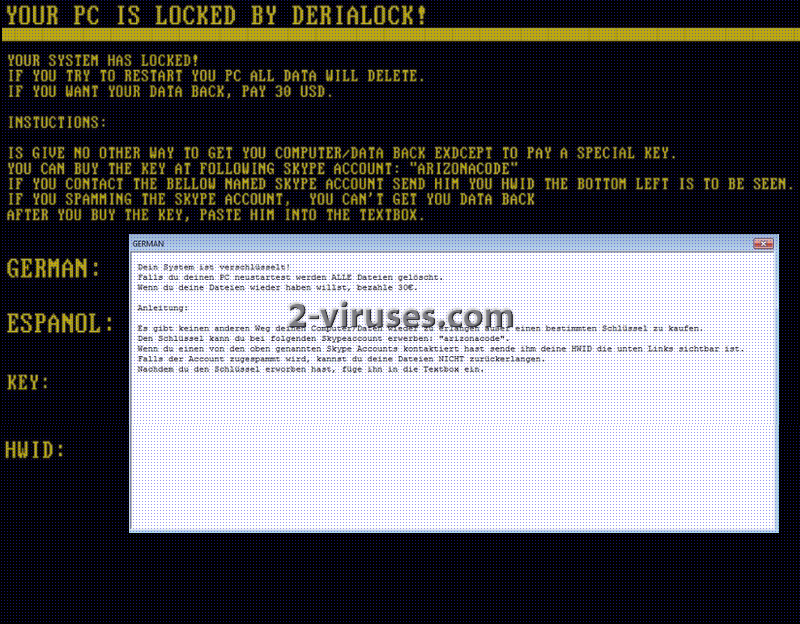 DeriaLock ransomware