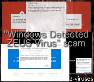 ”Windows Detected ZEUS Virus” svindel