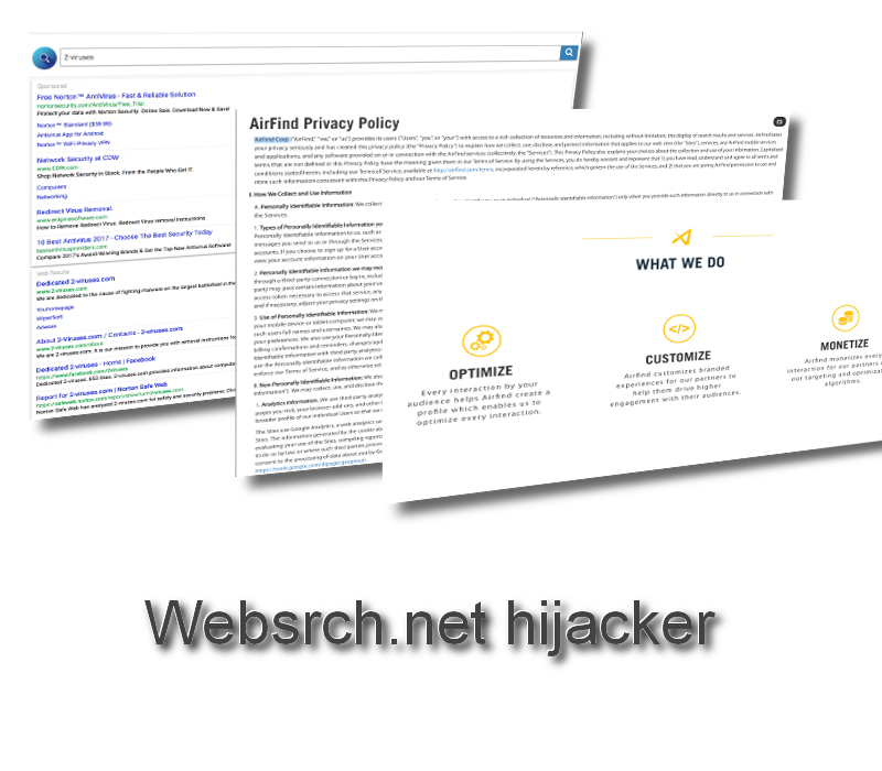 Websrch.net hijacker virus remove