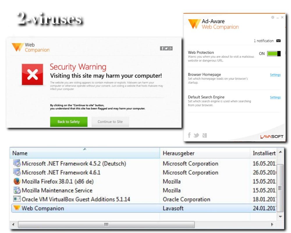 web companion uninstall