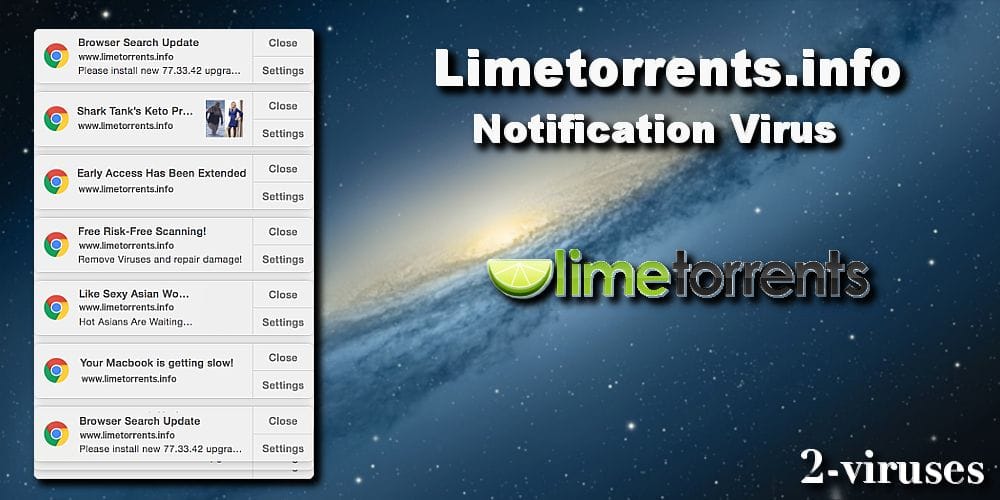 limetorrents.info adware pop-up notification virus
